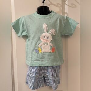 The Bailey Boys Easter Bunny Shirt and Short Set